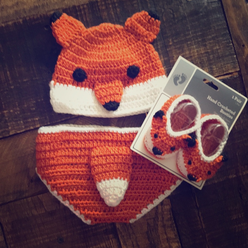 Crocheted baby outfit